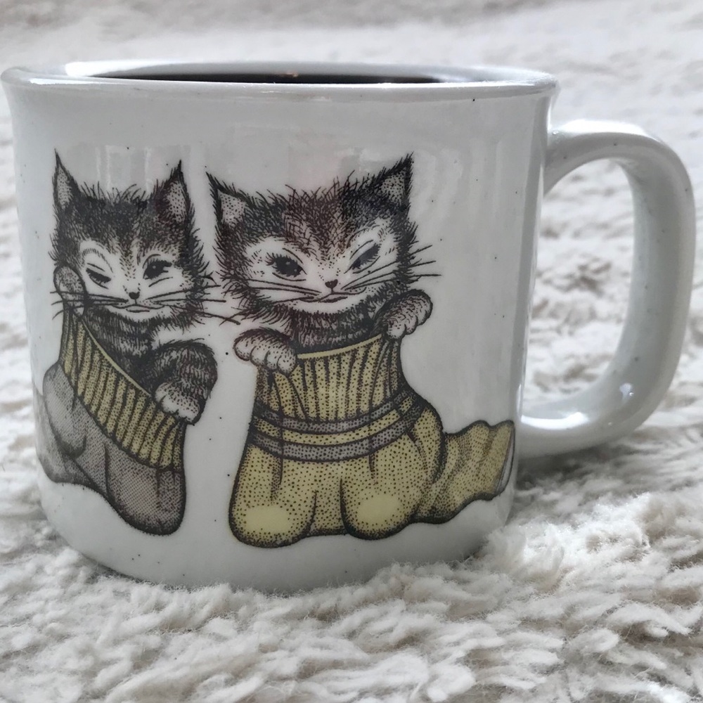 Kittens in Socks Cream Coffee Mug